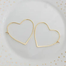 Load image into Gallery viewer, Oh So Lovely - Heart Hoops
