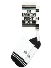 Load image into Gallery viewer, Gumball Poodle - I&#39;m Farting Right Now Gym Crew Socks
