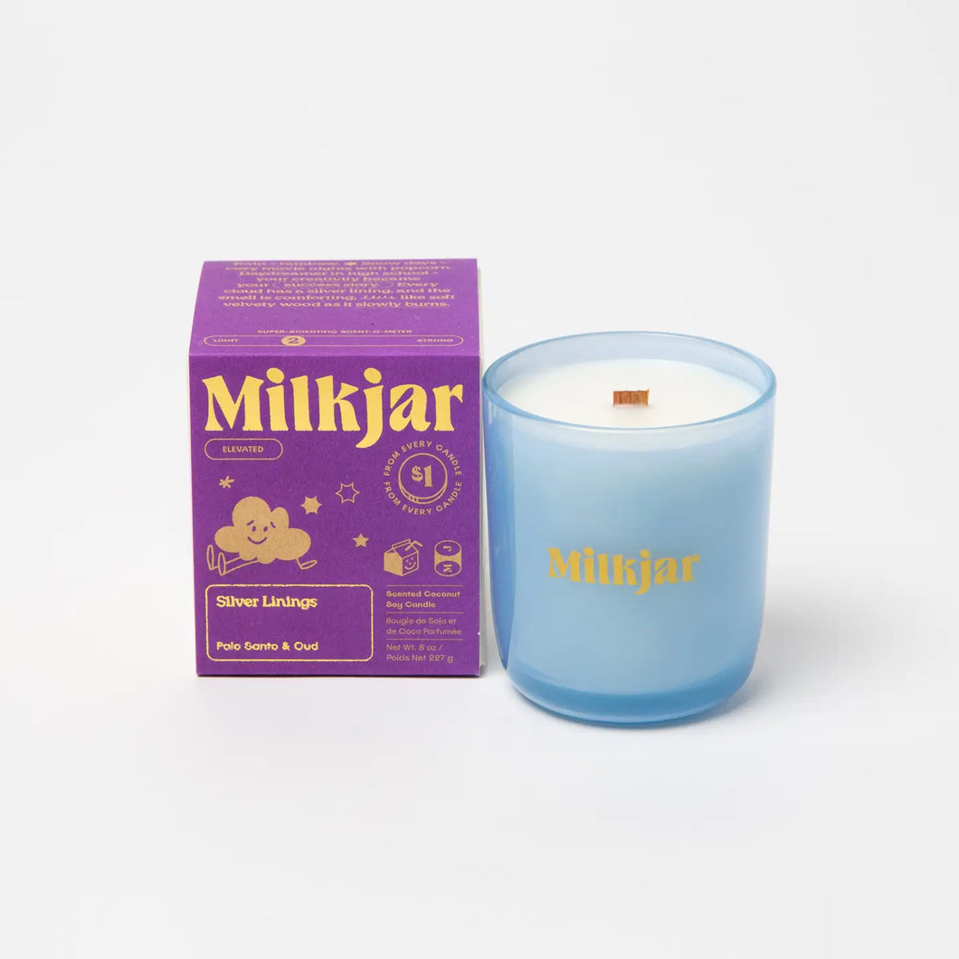 Milkjar - Silver Linings - Palo Santo & Oud Coconut Soy 8oz Candle