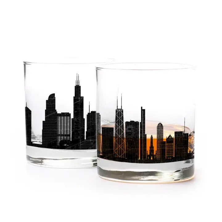 New York City Skyline Whiskey Glass