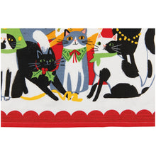 Load image into Gallery viewer, Kitty Carol Christmas Dishtowel
