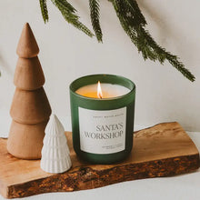 Load image into Gallery viewer, Sweet Water Decor - Santa&#39;s Workshop Soy Candle Matte Green Jar 15oz
