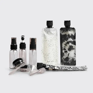 Kitsch - Refillable Ultimate Travel 11pc Set - Black & Ivory