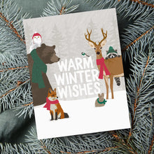Load image into Gallery viewer, Warm Winter Wishes Forest Animals Card
