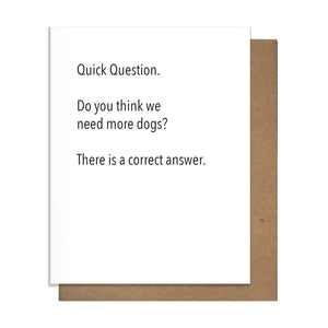 Quick Question Card