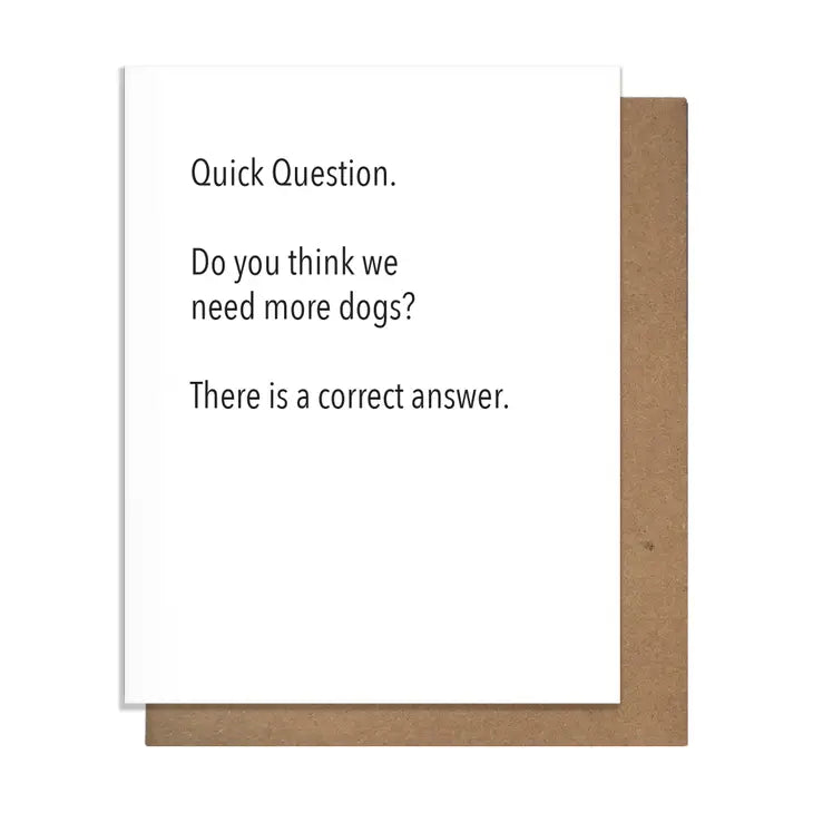 Quick Question Card