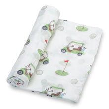 Load image into Gallery viewer, LollyBanks - Golf A Round Baby Muslin Swaddle Blanket
