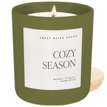 Load image into Gallery viewer, Sweet Water Decor - Cozy Season Soy Candle Green Matte Jar 15oz

