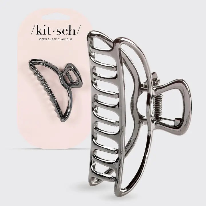 Kitsch - Open Shape Claw Clip - Hematite