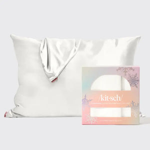 Kitsch - Holiday Satin Pillowcase 2pc Set - Ivory