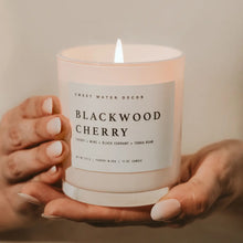 Load image into Gallery viewer, Sweet Water Decor - Blackwood Cherry Soy Candle White Jar 11oz
