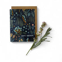 Load image into Gallery viewer, Happy Birthday Blue Floral Card
