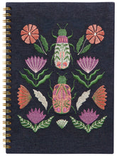 Load image into Gallery viewer, Amulet Bug Ring Bound Embroidered Notebook
