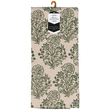 Load image into Gallery viewer, Viridian Block Print Dishtowel
