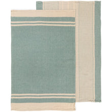 Load image into Gallery viewer, Montage - Linea Lagoon Woven Dishtowels Set of 2
