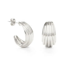 Load image into Gallery viewer, Amano Studio - Vintage Ribbed Shell Hoop Earrings
