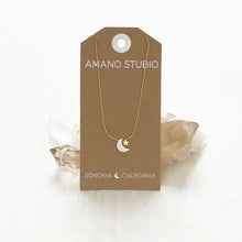 Load image into Gallery viewer, Amano Studio - Mother of Pearl Moon + Star Necklace
