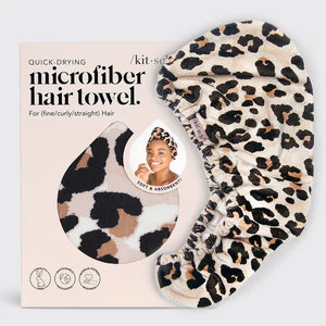 Kitsch - Microfiber Hair Towel - Leopard