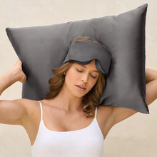 Load image into Gallery viewer, Kitsch - Charcoal Contour Pillow Eye Mask
