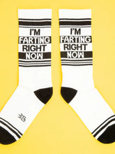 Load image into Gallery viewer, Gumball Poodle - I&#39;m Farting Right Now Gym Crew Socks

