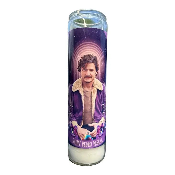 The Luminary Pedro Pascal Altar Candle Purple