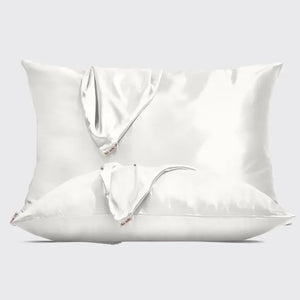 Kitsch - Holiday Satin Pillowcase 2pc Set - Ivory