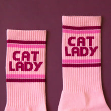 Load image into Gallery viewer, Cat Lady Ribbed Crew Socks
