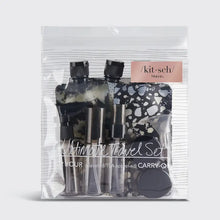 Load image into Gallery viewer, Kitsch - Refillable Ultimate Travel 11pc Set - Black &amp; Ivory
