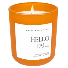Load image into Gallery viewer, Sweet Water Decor - Hello Fall Soy Candle Matte Jar 15oz
