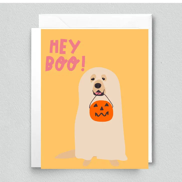Hey Boo! Dog Halloween Card