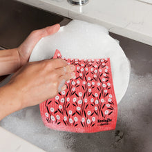 Load image into Gallery viewer, Bouquet Pink Swedish Dishcloth
