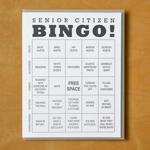 Senior Bingo Greeting Card