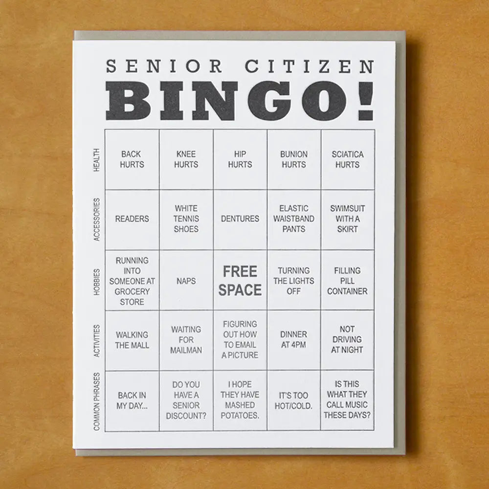 Senior Bingo Greeting Card
