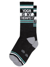 Load image into Gallery viewer, Gumball Poodle - Yoga Is My Therapist Gym Crew Socks
