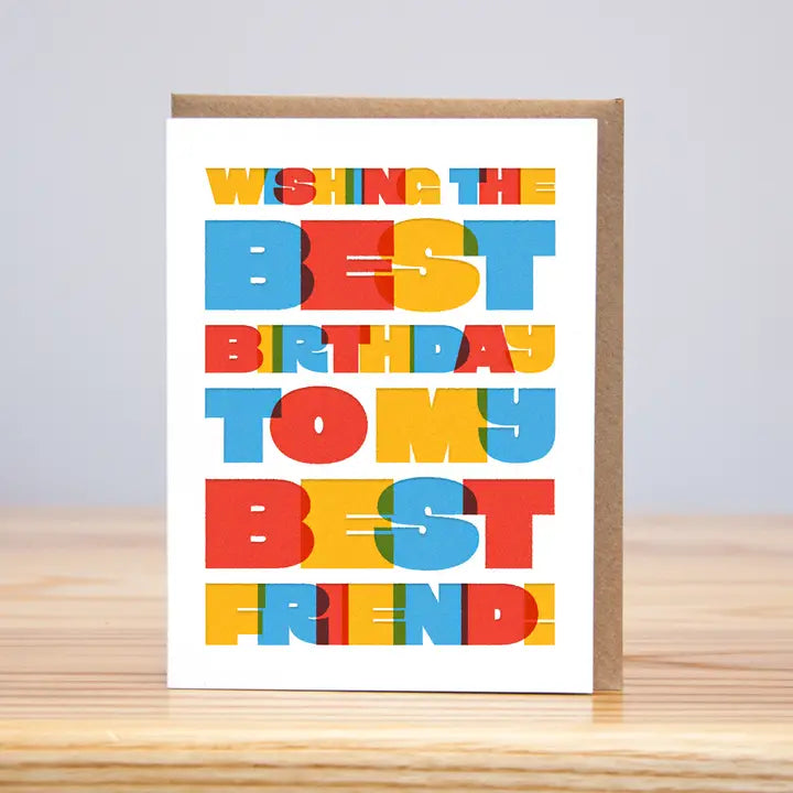 Best Friend Birthday Big Block Card