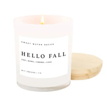 Load image into Gallery viewer, Sweet Water Decor - Hello Fall Soy Candle White Jar 11oz
