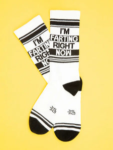 Gumball Poodle - I'm Farting Right Now Gym Crew Socks