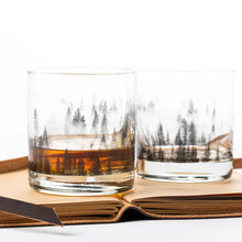 Load image into Gallery viewer, Forest and Clouds Whiskey Glass
