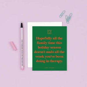 Family Holiday Therapy  Card