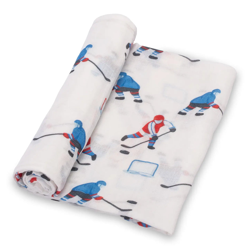 LollyBanks - Pass, Shoot, Score Baby Muslin Swaddle Blanket