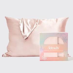 Kitsch - Holiday Satin Pillowcase 2pc Set - Blush