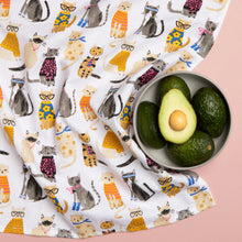 Load image into Gallery viewer, Feline Fine Printed Cotton Dishtowel
