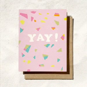 Yay Pink Confetti  Card