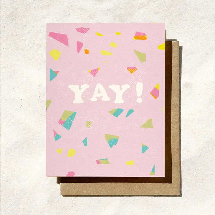 Yay Pink Confetti  Card