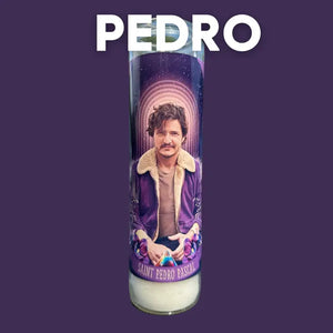 The Luminary Pedro Pascal Altar Candle Purple