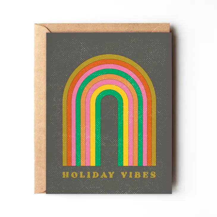 Holiday Vibes Rainbow Card