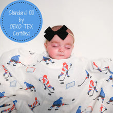 Load image into Gallery viewer, LollyBanks - Pass, Shoot, Score Baby Muslin Swaddle Blanket
