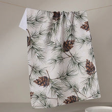 Load image into Gallery viewer, Geometry - Evergreen Frost Tea Towel
