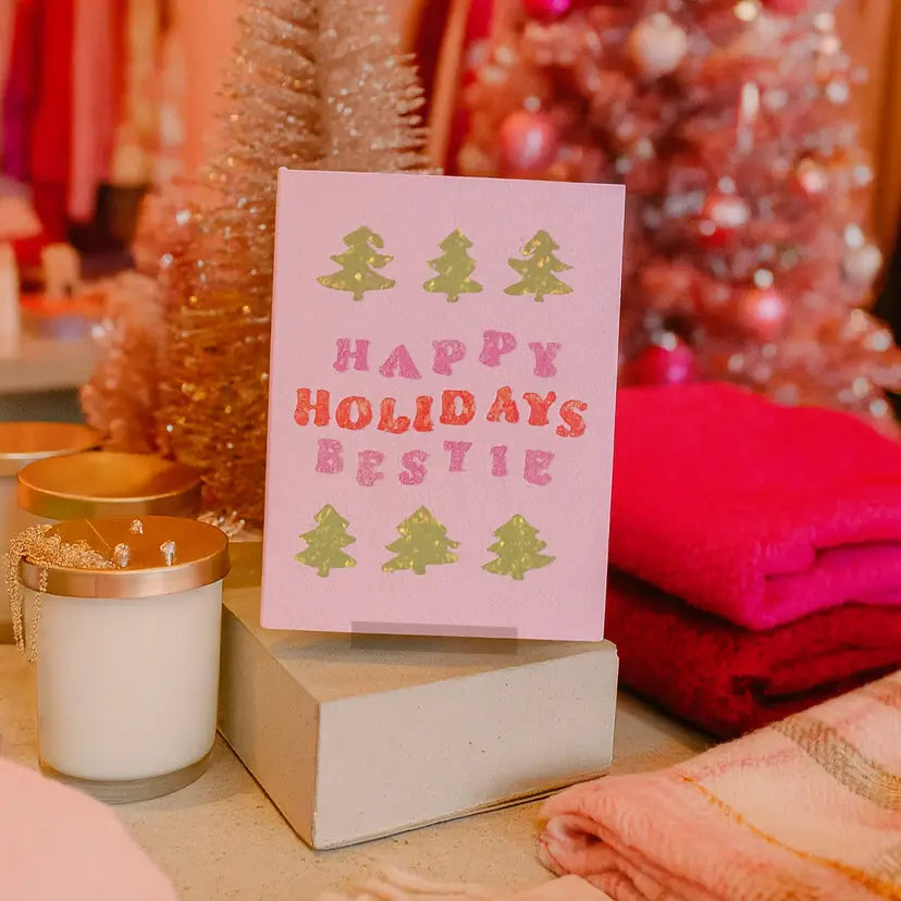 Happy Holidays Bestie Card