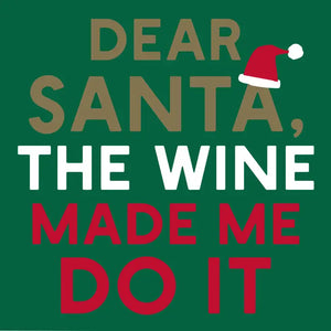 Dear Santa, The Wine Made Me Do It Napkins- 20ct
